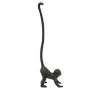 Premier Houseware Black Toilet Roll Holder For Bathroom/Monkey Figurine Toilet Paper Holder/Stylish Free Standing Toilet Roll Holder 12 x 8 x 45