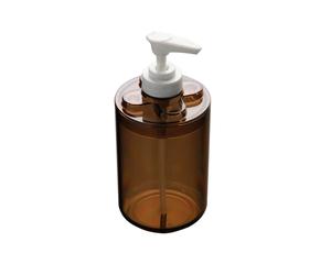 Premier Houseware Brown and White Plastic Lotion Dispenser Hand Soap / Pump Bottle Dispenser Shampoo / Oil Dispenser Bottles 7 x 18 x 7