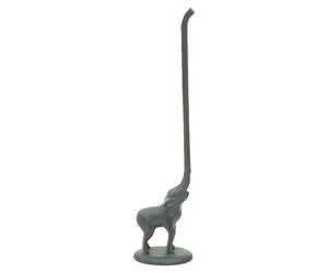 Premier Houseware Grey Toilet Roll Holder For Bathroom/Elephant Figurine Toilet Paper Holder/Stylish Free Standing Toilet Roll Holder 11 x 9 x 47