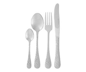 Premier Housewares 0922589 Cutlery Set, Stainless Steel, Silver, H25 x W15 x D8cm
