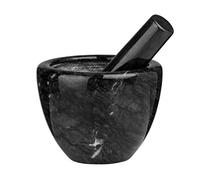 Kitchen Marble Black Marble Plain Mortar and Pestle Premier Housewares Black One Size