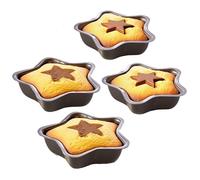 Premier Housewares 104265 Mini Star Shaped Tins - Set of 4 Grey H3 x W13 x D13cm