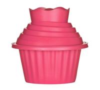 Premier Housewares 104501 Giant Cupcake Mould, 3-Pieces - Hot Pink, H18 x W19 x D19cm