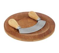 Premier Housewares 1103682 Herb Chopping Board with Mezzaluna Chopper - Bamboo