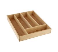 Premier Housewares 1103912 5 Compartment Cutlery Tray, 5 x 30 x 38 cm - Birchwood