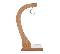 Premier Housewares 1103974 Fruit Bowl With Banana Hook Rubberwood Banana Tree Stand Wide Base Fruit Basket With Banana Hook (H X W X D): 30 X 14 X 17