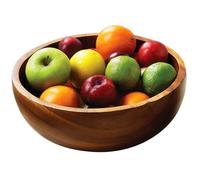 Premier Housewares 1104577 Rustic Wood Fruit Bowls Carved Solid Fruit Serving Bowl Acacia Wood Salad Bowl Wooden Bowls 10 x 26 x 26 cm Natural