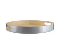 Premier Housewares 1104690 Serving Tray, Bamboo, Silver