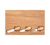 Premier Housewares 1104706 Cheese Board, Acacia Wood, Rubberwood (Hevea), Stainless Steel