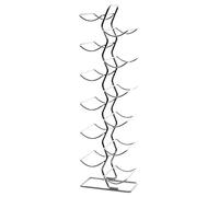 Premier Housewares 12 Bottle Wine Rack - Chrome, H71 x W17 x D30cm