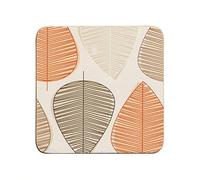 Premier Housewares 1203607 Orange Leaf Coasters - Set of 4, H2 x W10 x D10cm