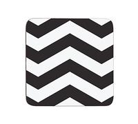 Premier Housewares Chevron Coasters - Set of 4, Black/White