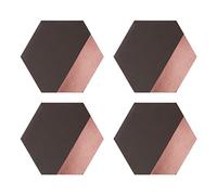 Premier Housewares 1203658 Placemats, Cardboard, PU - Polyurethane, Grey, 1 x 30 x 26 cm