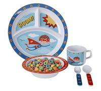 Premier Housewares 1206330 Mimo Kids Rupert Dinner Set 5 Piece, Melamine, Multi-Colour, 11 x 32 x 29 cm
