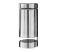 Premier Housewares 1300ML Storage Jar Glass Stainless Steel Durable Strong Silver 11 x 11 x 23