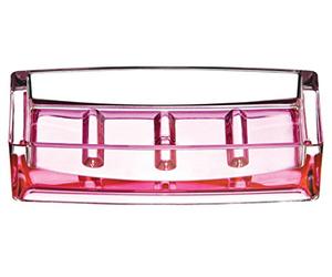Premier Housewares 1601358 Acrylic Soap Dish - Hot Pink/Clear 3 x 13 x 9 cm