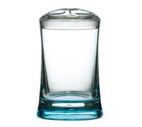 Premier Housewares 1601361 Acrylic Toothbrush Holder - Turquoise/Clear , Height 13 x width 8 x depth 8 cm