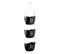 Premier Housewares 1601485 3-Tier Shower Caddy - Black Height 83 cm x width 23 cm x depth 17 cm