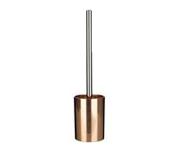 Premier Housewares 1601578 Shine Toilet Brush and Holder, Plastic - Rose Gold, 9.5 x 9.5 x 36 cm