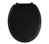 Premier Housewares Matt Black Toilet Seat, black