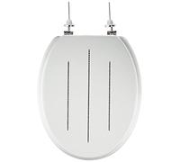 Premier Housewares 1604096 Toilet Seat White Toilet Seats Soft Close Zinc Toilet Seat Fittings Alloy Toilet Seats - White 46 X 37 X 6 Cm