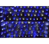 Premier 1.7m x 1.2m 180 LED Multi Action Christmas Net Window Light Blue & White