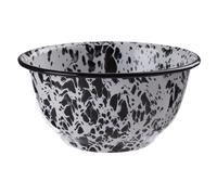 Premier Housewares 20cm Large Bowl Monochrome Design Enameled Carbon Steel Food Bowl For Kitchen Use Salad Bowl Dipping Bowl 20 x 9 x 20 cm