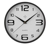 Premier Housewares 2200570 Round Wall Clock - Black H25 x W25 x D3cm