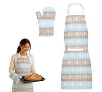 Premier Housewares 2pc Single Oven Glove and Apron Set, Apron & Mitts