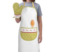 Premier Housewares 2pc Single Oven Glove and Apron Set, Kitchen Textiles