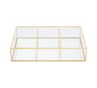 Orsina Beauty 3 Compartments Clear Glass Makeup Organiser