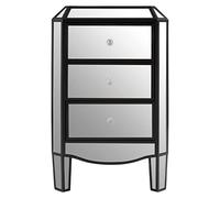 Premier Housewares 3 Drawer Mirrored Chest/Chest Of Drawers Bedroom/Silver Chest Of Drawers/Chest Of Draws/Bedroom Chest Of Drawers W51 x D42 x H79cm