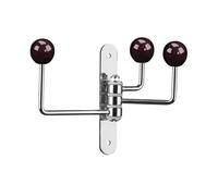 Jaxen Purple Ceramic Balls 3 Hook Wall Hanger - Silver
