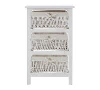 Premier Housewares 3 Maize Baskets White Storage Unit
