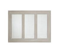 Premier Housewares 3 Section Brown Ash With Gold Frame Wall Mirror For Bedroom / Hallway / Bathroom Minimal and Contemporary w139 x d3.5 x h103cm