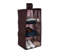 Premier Housewares 3 Sections Brown Hanging Garment Organiser|Space-Saving