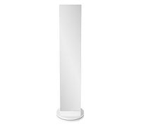 Premier Housewares 3 Shelves/2 Hooks/Rail Floor Standing Revolving Mirror, Wood, White