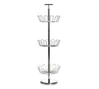 Premier Housewares 3-Tier Revolving Shoe Rack, 98 x 29 cm - Chrome