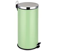 Premier Housewares 30 L Pedal Bin Slim Green Kitchen Bin Recycle Bins for Kitchen Stainless Steel Recycling Bins Kitchen Bins 65 x 30 x 36 cm