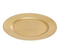 Premier Housewares 36 pc Plate Set Gold Dinner Plates Charger Plates Round Contemporary Small Plates Daily Use Charger Plate w33 x d33 x h2cm