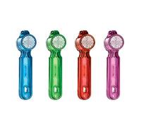Premier Housewares 4 Assorted Garlic Press/Blue/Green/Red/Pink/Garlic Press Crusher/Rocker Stainless Steel Pressers For Garlic/Plastic Material Garlic Crushers 15 x 4 x 5