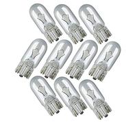 Premier Housewares 501 Capless Sidelight Car Bulb 12V 5W Push Fit Wedge Base Sidelight Interior (10Pack)