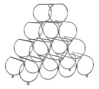 Premier Housewares 507216 Pyramid Wine Rack, 10 Bottles, Chrome, Silver, 17 x 41 x 36 cm