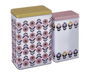 Premier Housewares 507306 Joni Boîtes de rangement - Petite Boîte Rectangulaire de Stockage - Boîte de conservation -Lot de 2