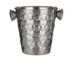 Premier Housewares 507555 Honey Bee Ice Bucket with Handles, Stainless Steel - Silver , 14 x 17 x 14 cm