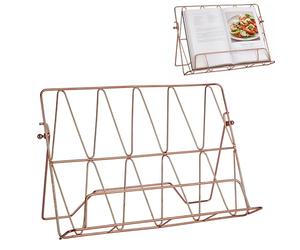 Premier Housewares 507561 Vertex Cookbook Stand - Copper Plated , 17 x 30 x 21 cm