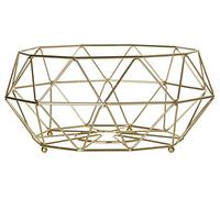 Orsina Gold Finish Fruit Basket, Stylish Wire Bowl For Displaying And Storing Fresh Fruit, Durable Metal