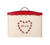Premier Housewares 507623 Anglaise Bread Bin - Cream/Red H25 x W33 x D18cm