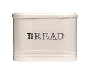 Premier Housewares 507631 Cream Bread Bin and Biscuit Tin - Sealed Storage Basket 25 x 33 x 20 cm, Beige