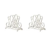 Premier Housewares 508282 De Lis Napkin Holder - Cream H12 x W14 x D7cm (Pack of 2)